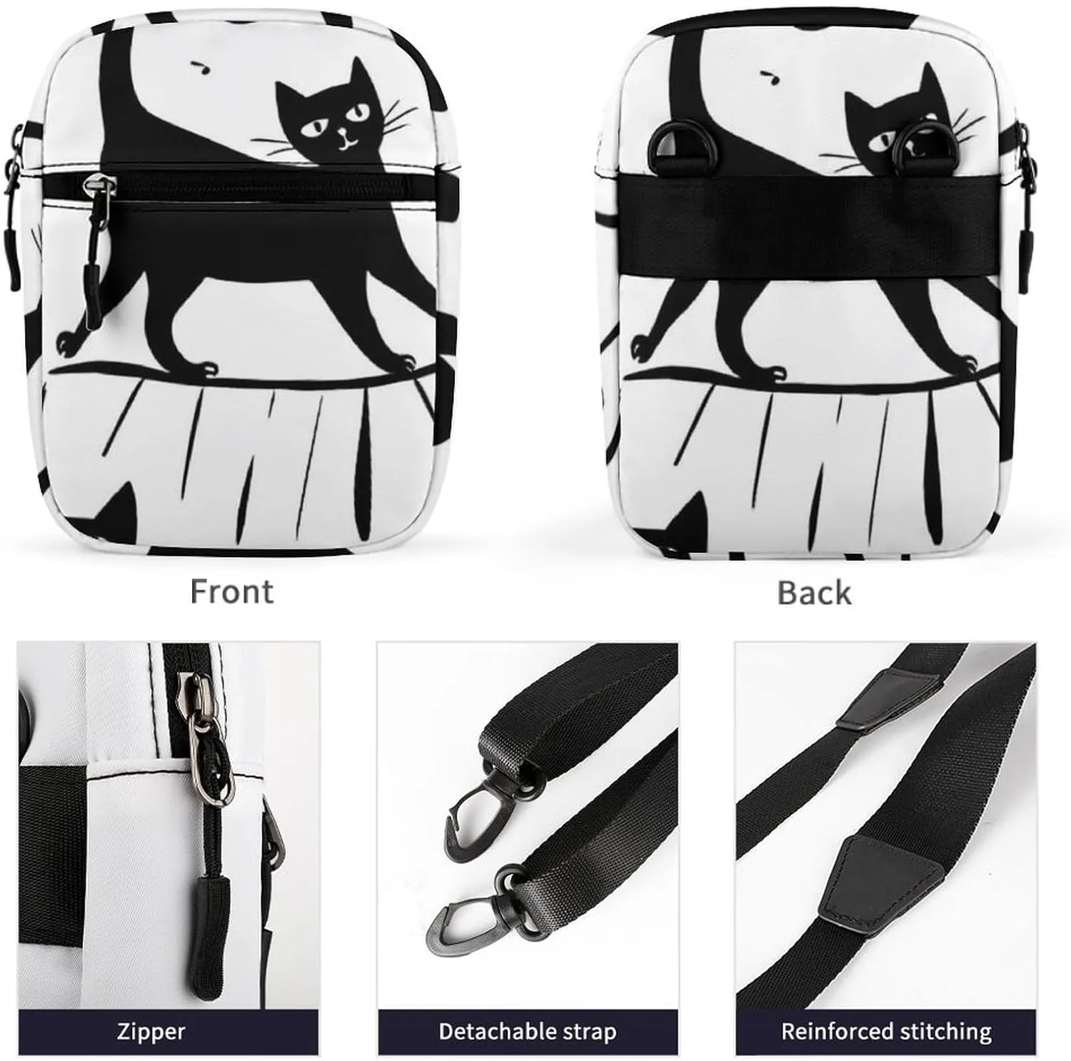 Portable Small Crossbody Bag for Women Men, Casual Mini Cell-phone Pouch Travel Shoulder Bag
