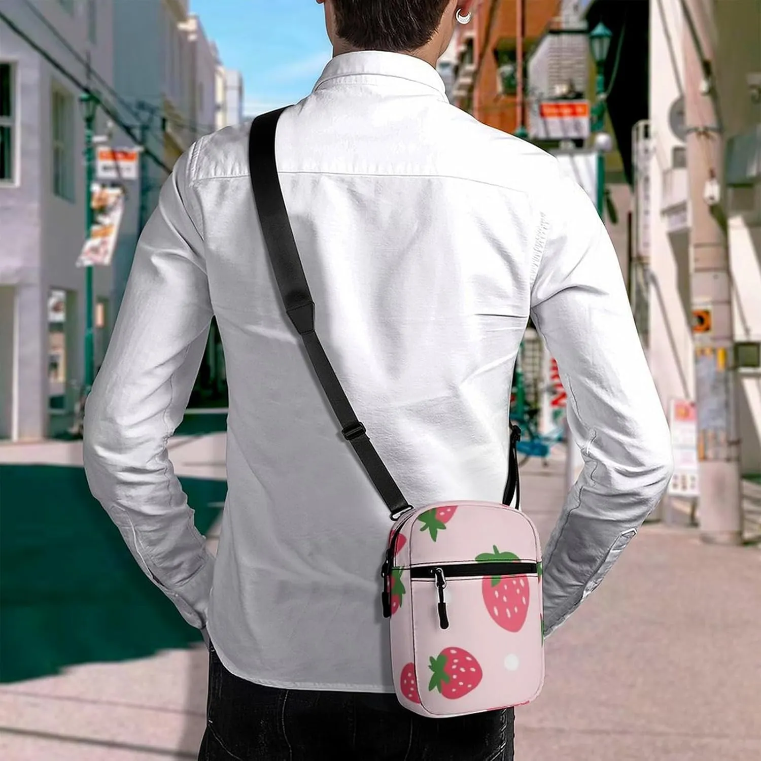 Portable Small Crossbody Bag for Women Men, Casual Mini Cell-phone Pouch Travel Shoulder Bag