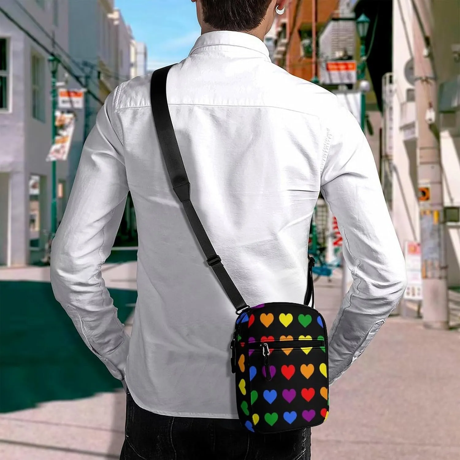 Portable Small Crossbody Bag for Women Men, Casual Mini Cell-phone Pouch Travel Shoulder Bag
