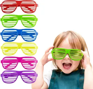 PREXTEX Mega Pack 50 Pairs of Kids Plastic Shutter Shades Glasses Shades Sunglasses Eyewear Party Favors and Party Props Assorted Colors Last Day of School Gifts for Kids