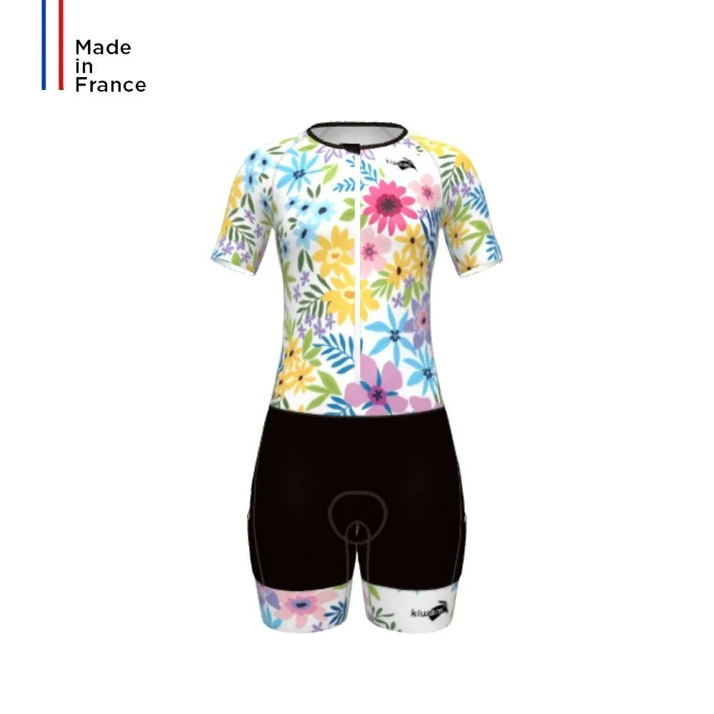 PRIMA 2 LD AERO WOMEN'S WHITE FLOWERS TRISUIT