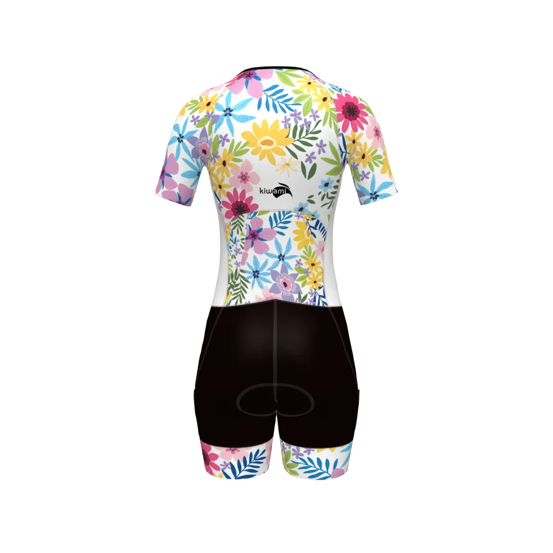 PRIMA 2 LD AERO WOMEN'S WHITE FLOWERS TRISUIT
