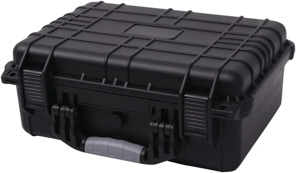Protective Equipment Case for Travel and Storage, Durable with Foam Inserts, Black, 16" x 13" x 6.9"