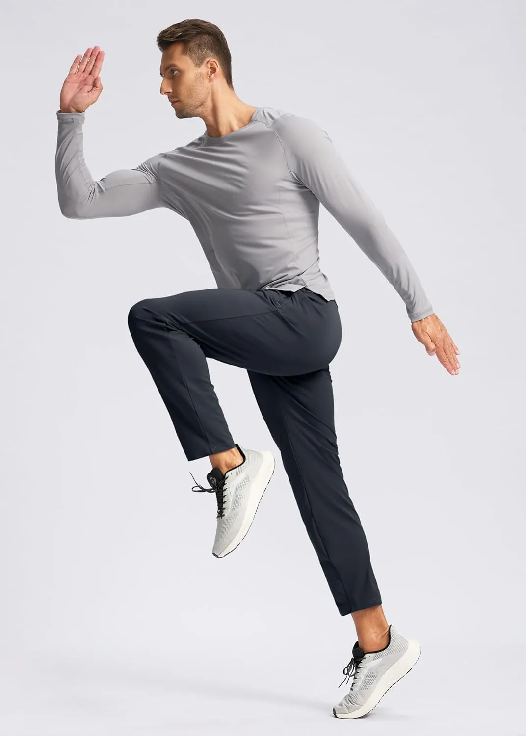 Pudolla Men's Lightweight Sweatpants with Pockets Ultra 4-Way Stretch Soft Joggers for Gym Workout Runing Athletic Pants
