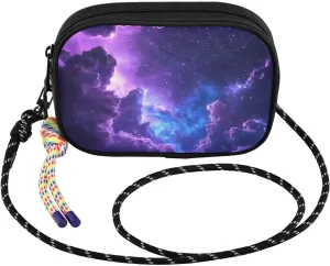 Purple Nebula Crossbody Bag for Women Cell Phone Purses Women's Small Shoulder Handbags Wallet Purse with Strap