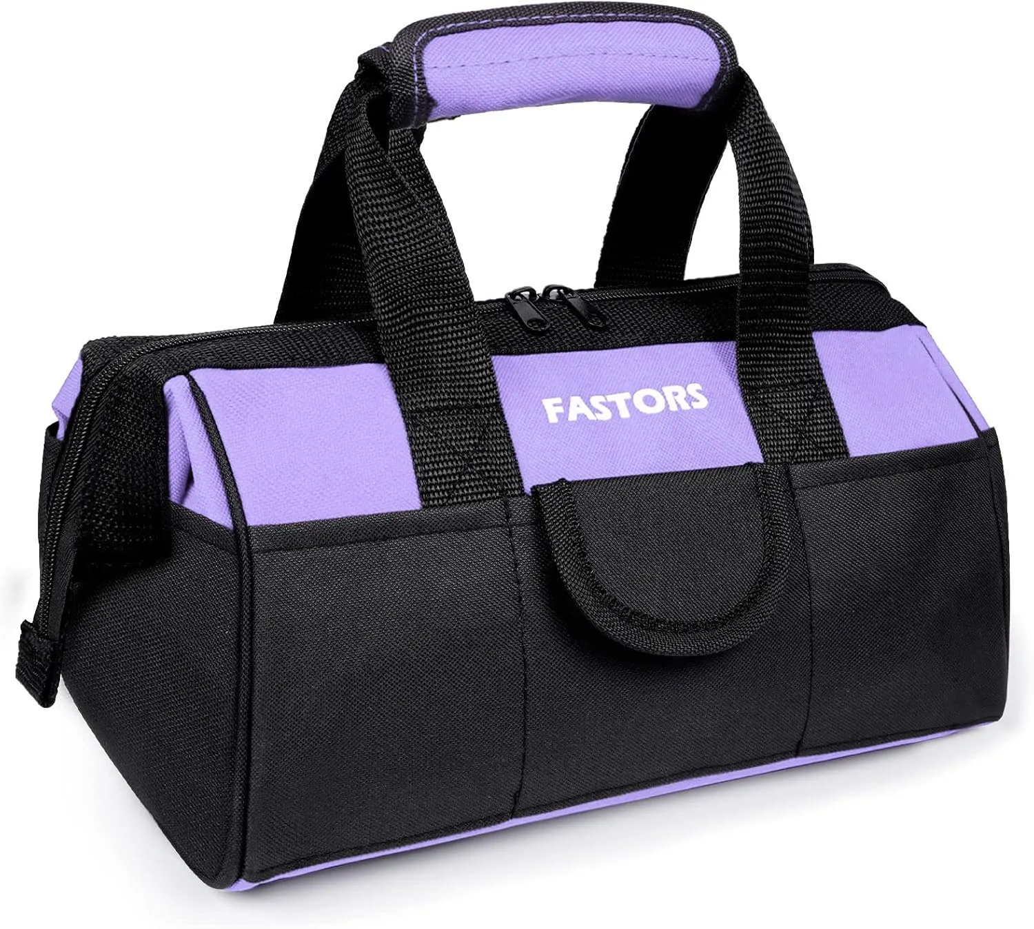 Purple Tool Bag for Women With 13-Inch Wide Mouth,Tool Bag With 8 Pockets Outside and 2 Pockets Inside(Purple)