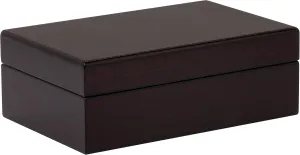 Quality Importers Trading Traveler 10 Mahogany Travel Humidor for 10 Cigars, SureSeal Lid Technology, 1 Round Humidifier, Mahogany Finish