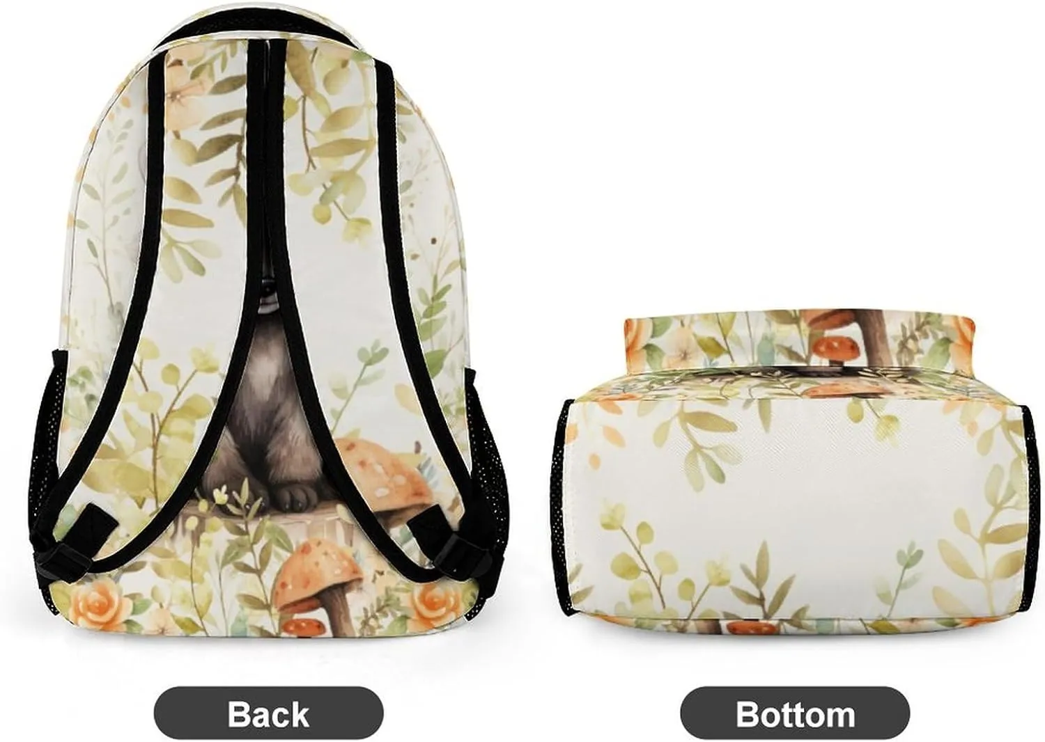 Raccoon Backpack for Kids Girls Boys School, 16 Inches Cute Raccoons Theme Bookbag, Adjustable, Lightweight, Large Capacity, Colorful Daily Casual Animal Backpacks