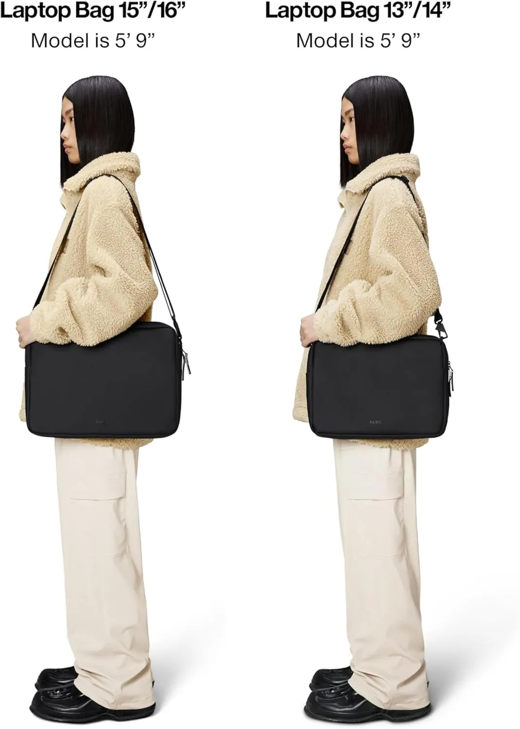 RAINS Laptop Bag, Backpack, Ideal for Work, & College, Models Supporting 13 to 16 Inches