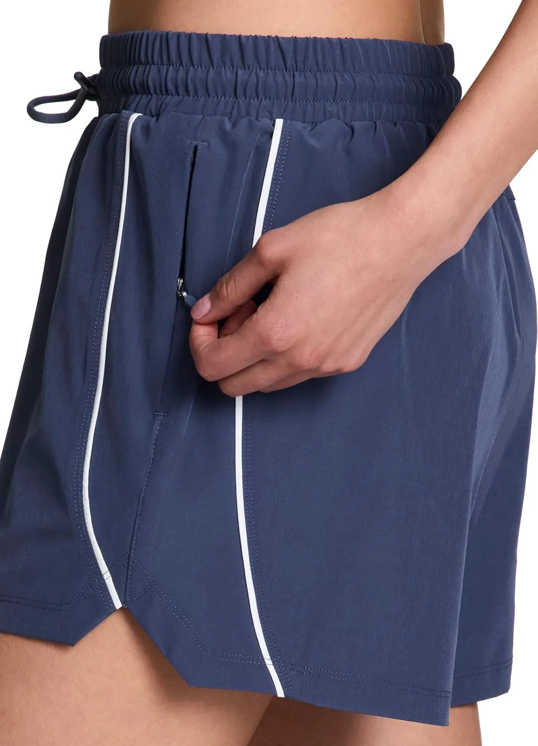 RBX Active Women's Athletic Relaxed Fit Quick Dry Stretch Woven Running Short with Inner Attached Brief and Pockets