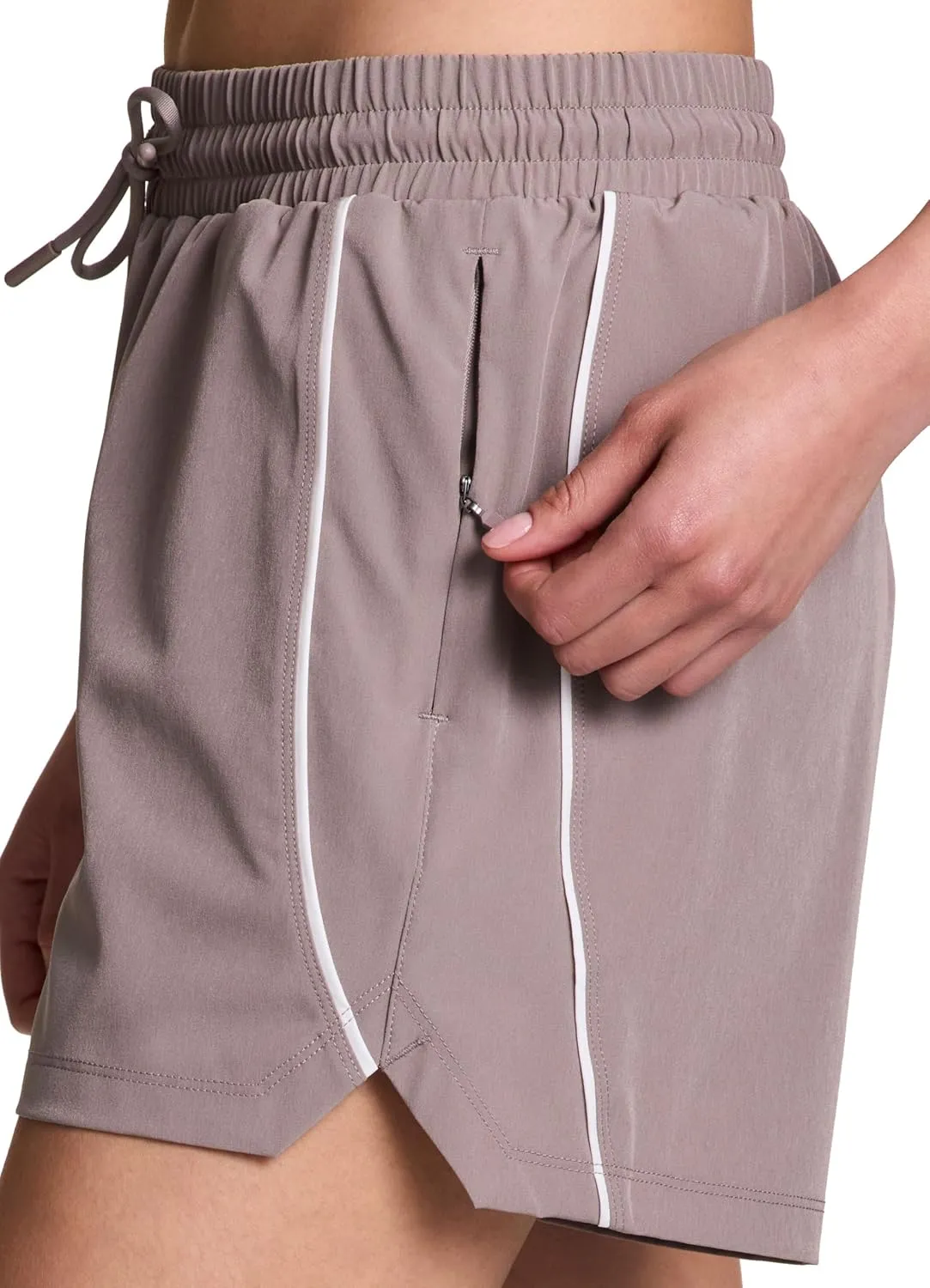 RBX Active Women's Athletic Relaxed Fit Quick Dry Stretch Woven Running Short with Inner Attached Brief and Pockets