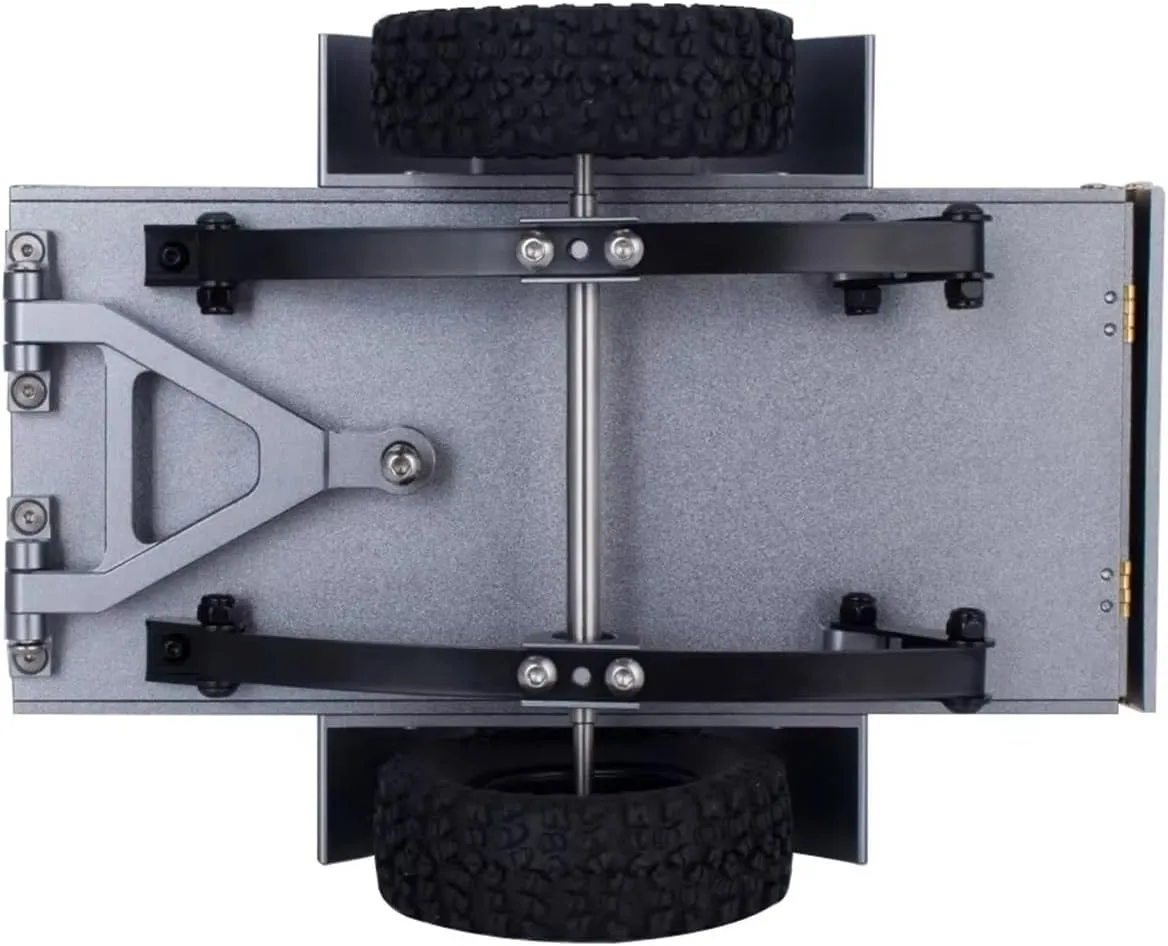 RC Car Parts Compatible with TRX4M for Defender for Bronco K10 for SCX24 for FMS Utility Trailer with Ball Head Tool for Small 1/18 1/24 RC Crawler Car(Gray)