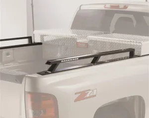 RealTruck Backrack Side Rails to use w/ 21" Toolbox | Black, No Drill | 65521TB | Fits 2017-2025 Ford F-250/F-350/F-450/F-550 w/ 6.5' Bed Aluminum Body