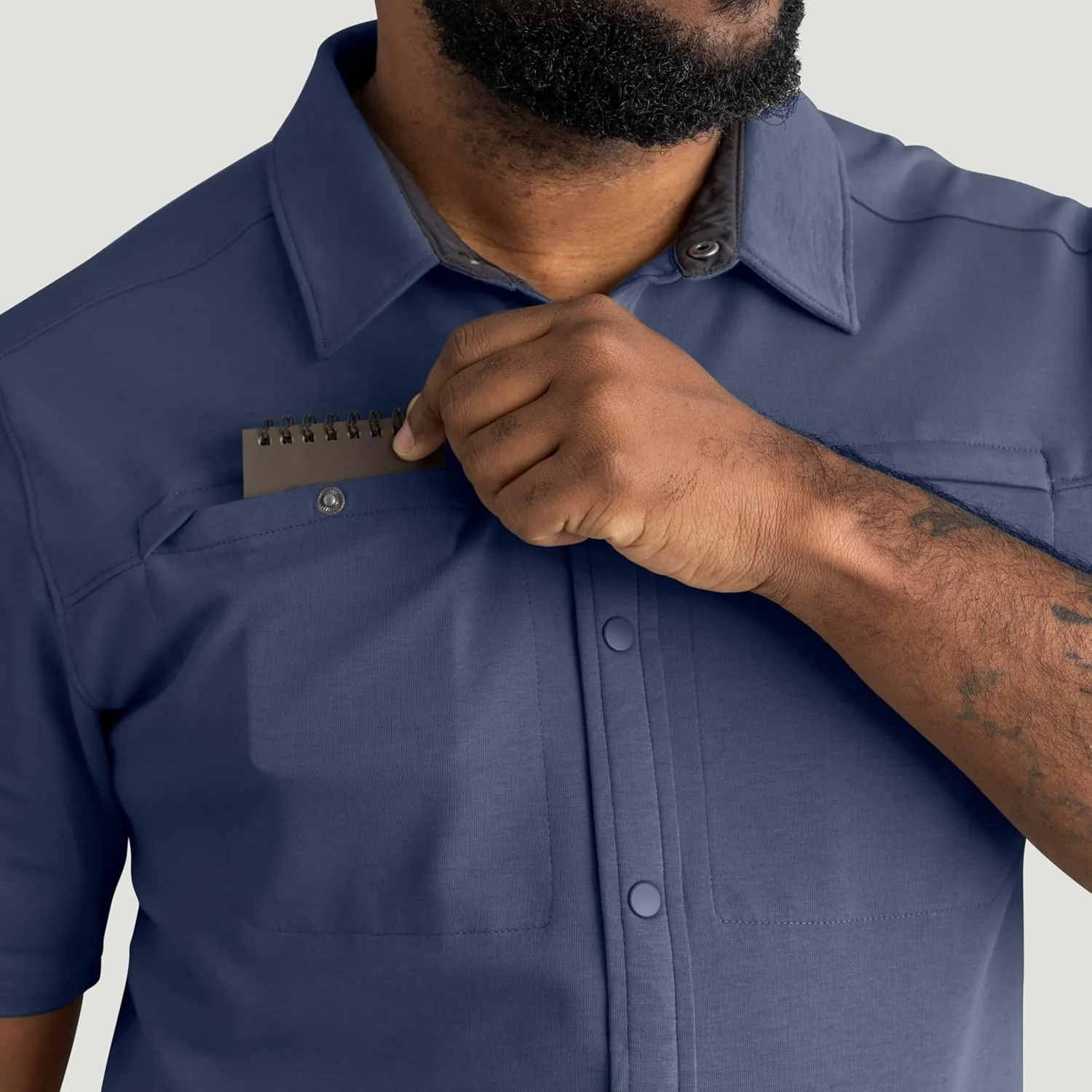 Red Kap Men's Snap Front Jersey Short Sleeve Work Shirt