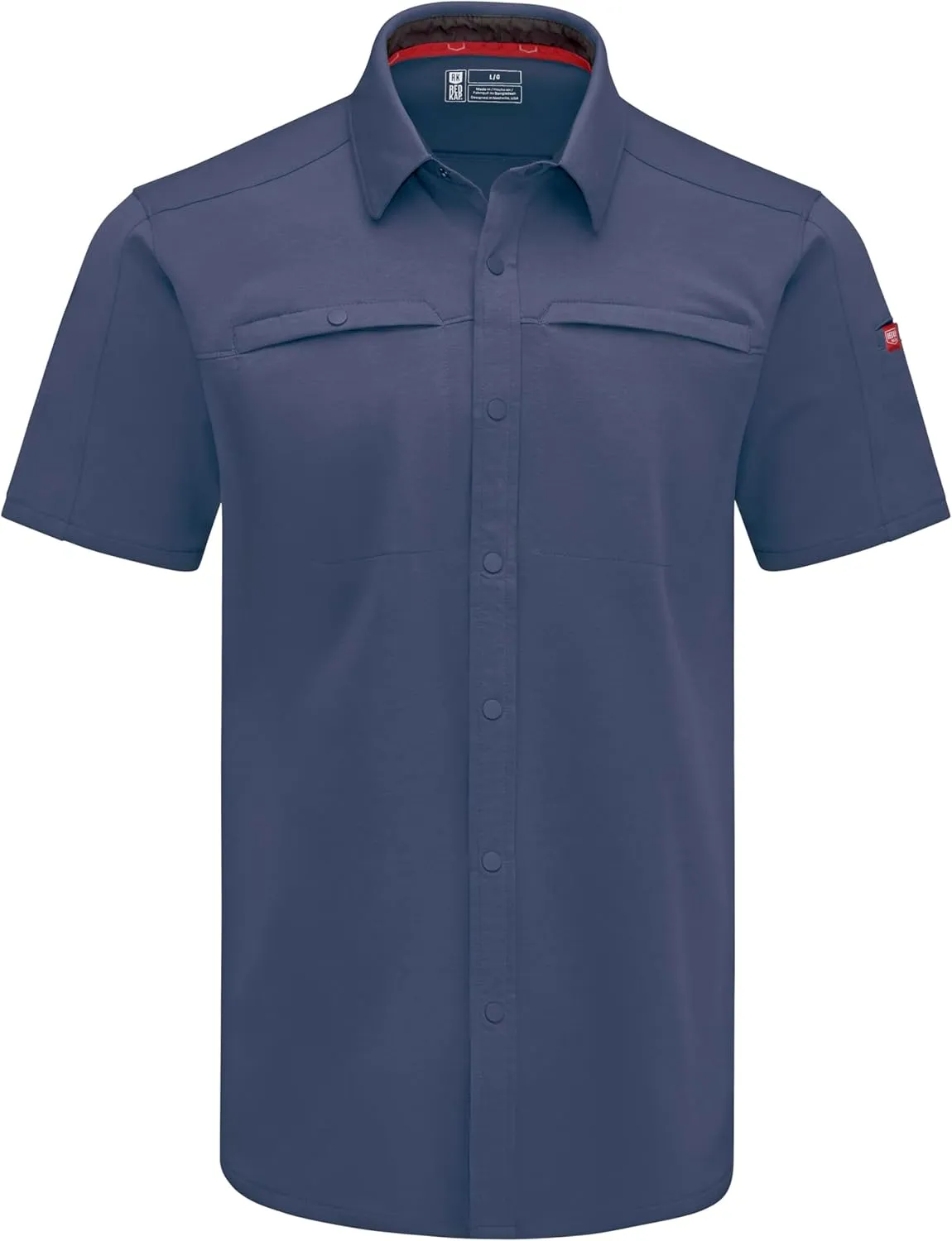 Red Kap Men's Snap Front Jersey Short Sleeve Work Shirt