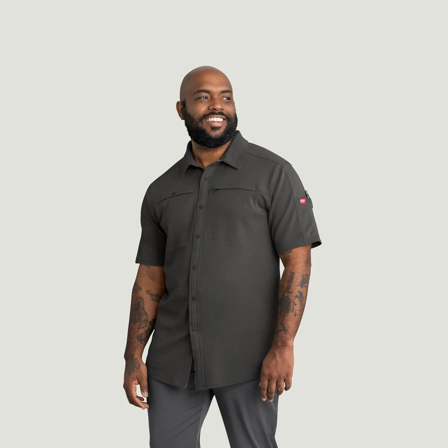 Red Kap Men's Snap Front Jersey Short Sleeve Work Shirt