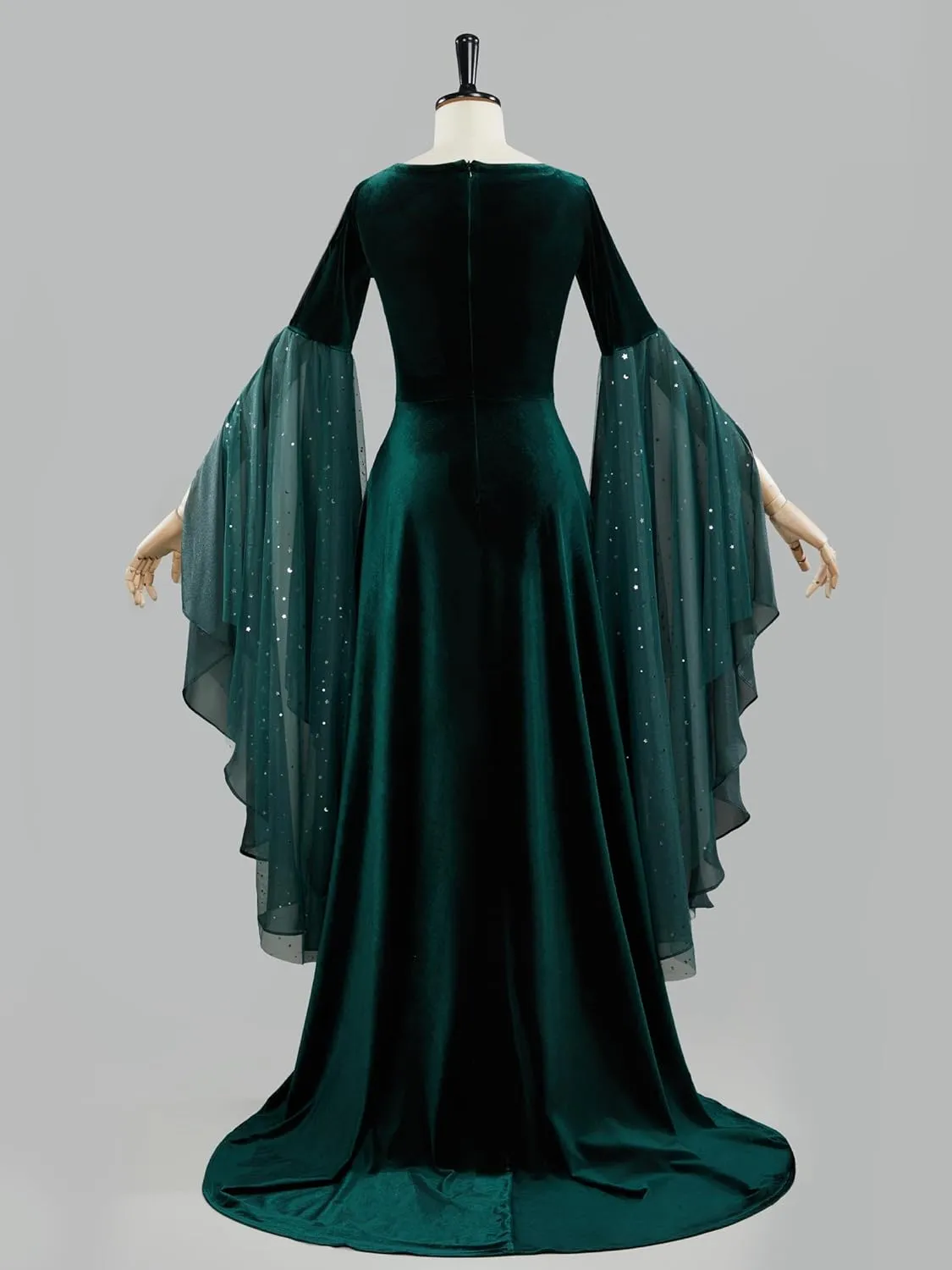 Renaissance Dress Women Retro Elegant Velvet Gown Medieval Dress Fantasy Medieval Costume
