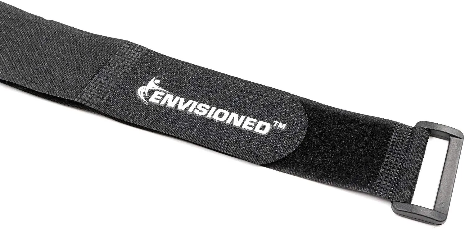 Reusable Cinch Straps 2" x 60" - 6 Pack, Multipurpose Strong Gripping, Quality Hook and Loop Securing Straps (Black)