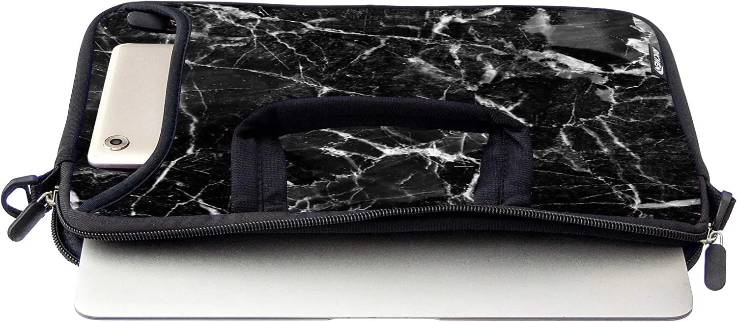 RICHEN Messenger Bag Carrying Case Sleeve with Handle Accessory Pocket Fits Laptops/Notebook/ebooks/Kids tablet/ipad (11-13.3 inch, Black Marble)