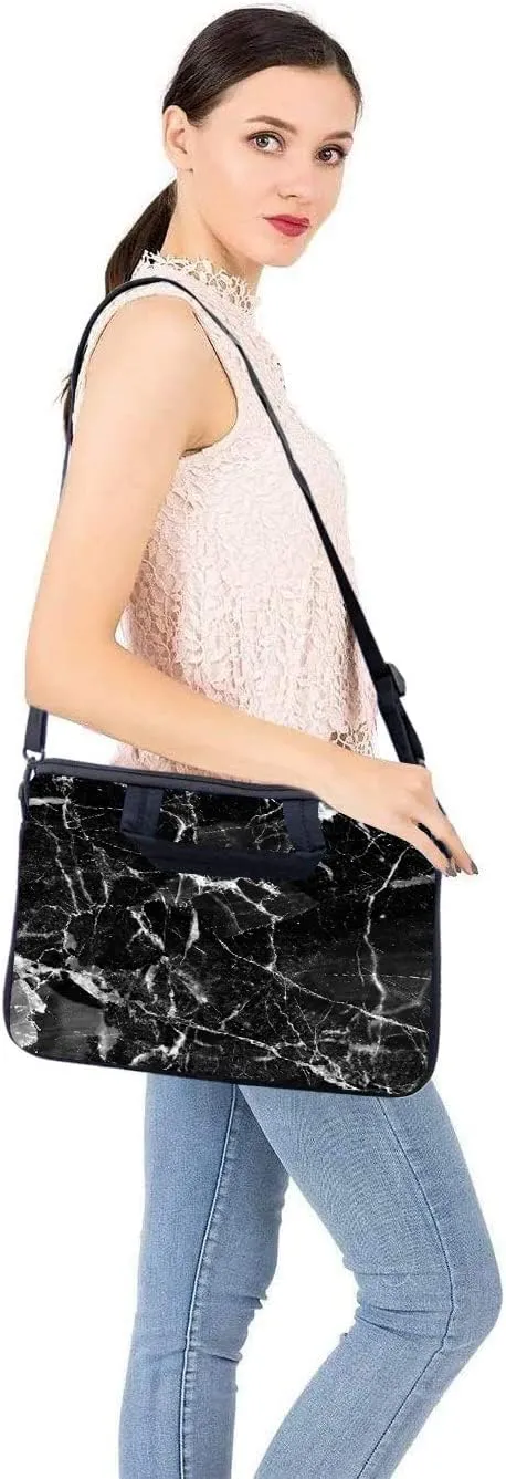 RICHEN Messenger Bag Carrying Case Sleeve with Handle Accessory Pocket Fits Laptops/Notebook/ebooks/Kids tablet/ipad (11-13.3 inch, Black Marble)