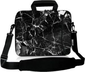 RICHEN Messenger Bag Carrying Case Sleeve with Handle Accessory Pocket Fits Laptops/Notebook/ebooks/Kids tablet/ipad (11-13.3 inch, Black Marble)