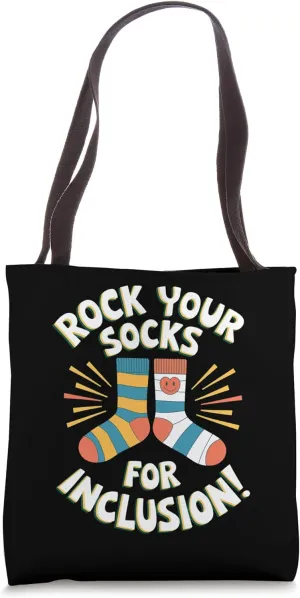 Rock Your Socks for Inclusion Awareness Rock Your Socks Tote Bag