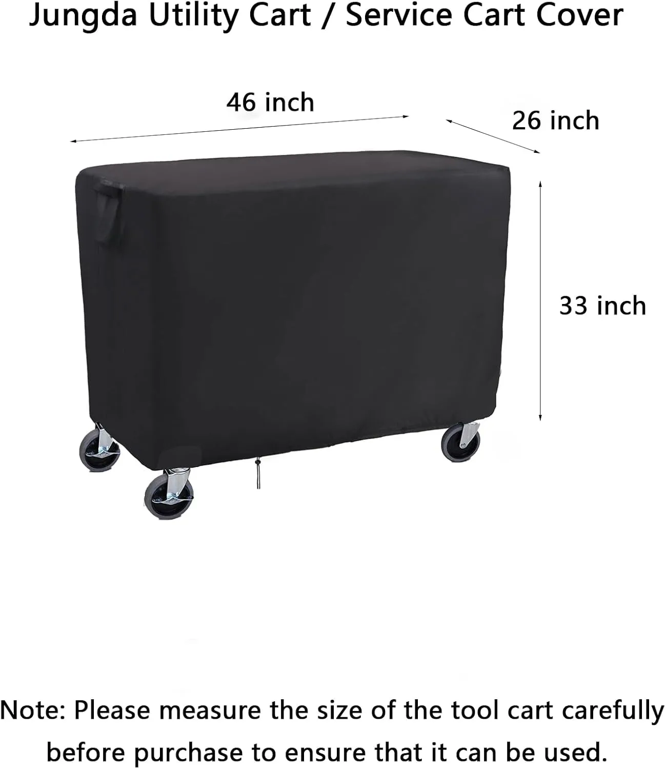 Rolling Tool Cart Cover 46 Inch,Waterproof Utility Cart Cover Service Cart Cover - 46 X 26 X 33 Inch