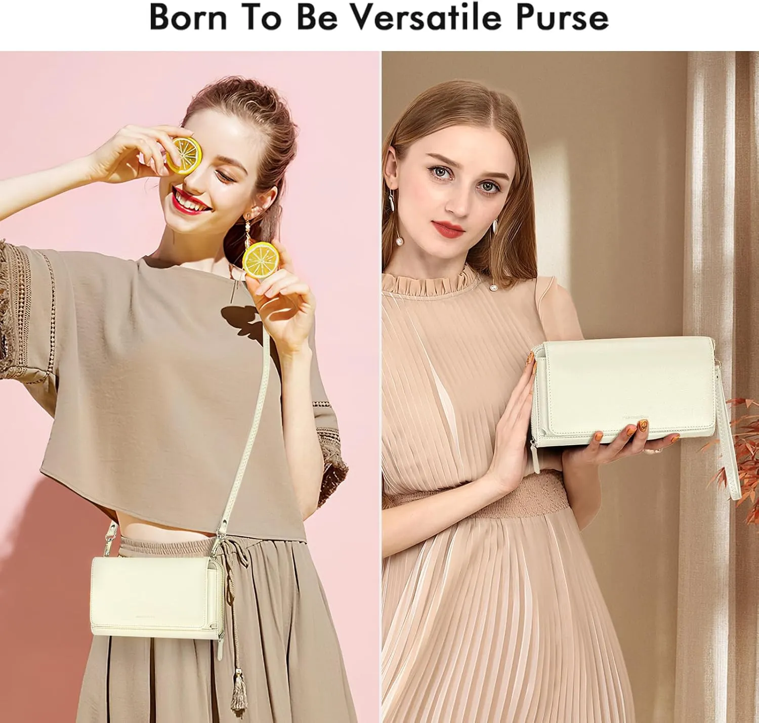 RONSIN Crossbody Bag for Women Wristlet Wallets with RFID Card Small Clutch Purses for Party Prom