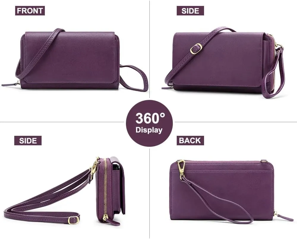 RONSIN Crossbody Bag for Women Wristlet Wallets with RFID Card Small Clutch Purses for Party Prom