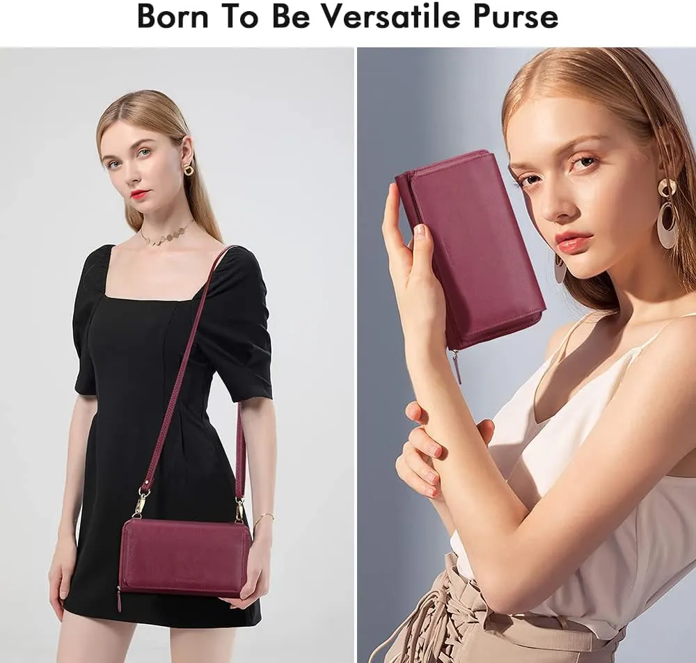 RONSIN Crossbody Bag for Women Wristlet Wallets with RFID Card Small Clutch Purses for Party Prom