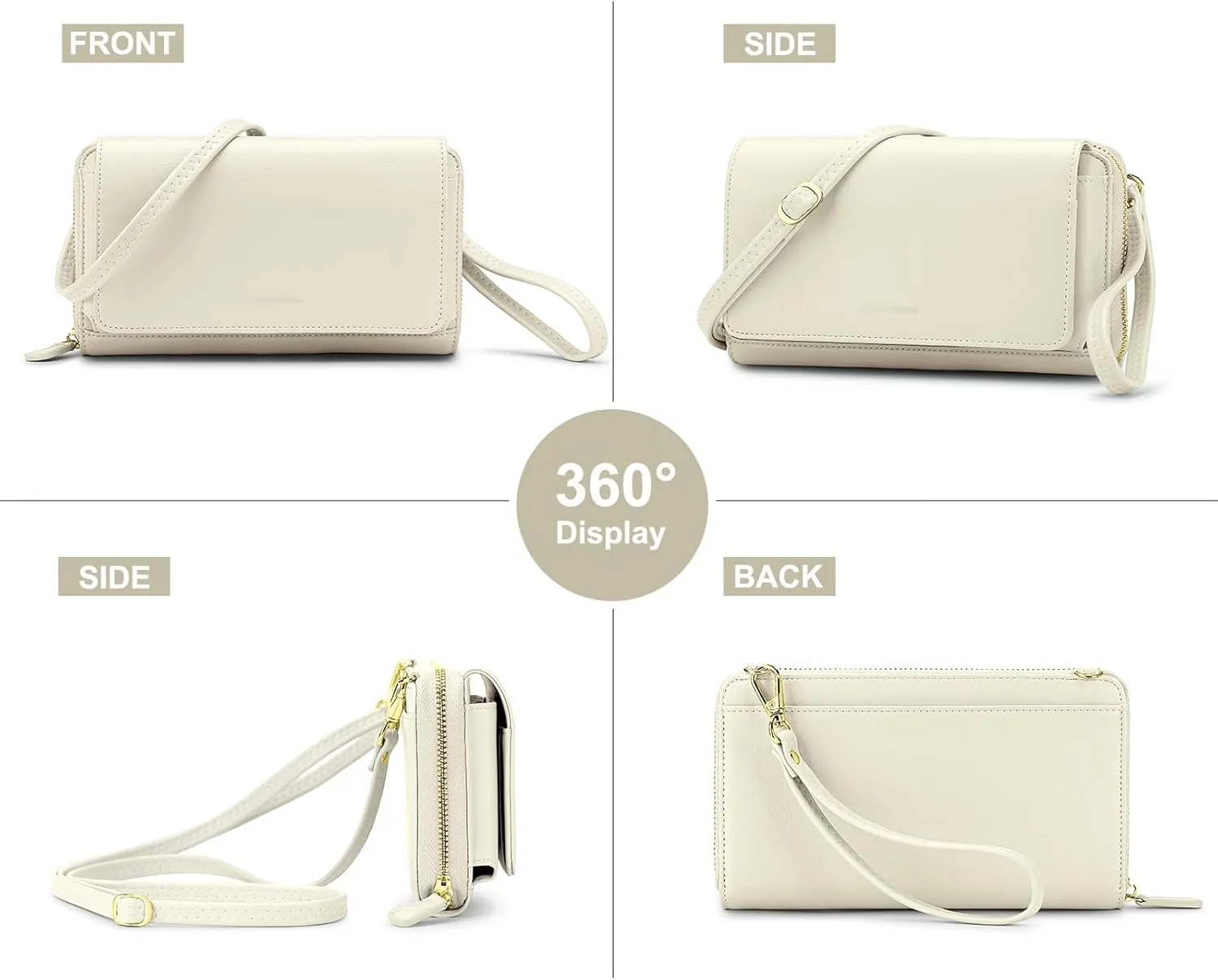 RONSIN Crossbody Bag for Women Wristlet Wallets with RFID Card Small Clutch Purses for Party Prom