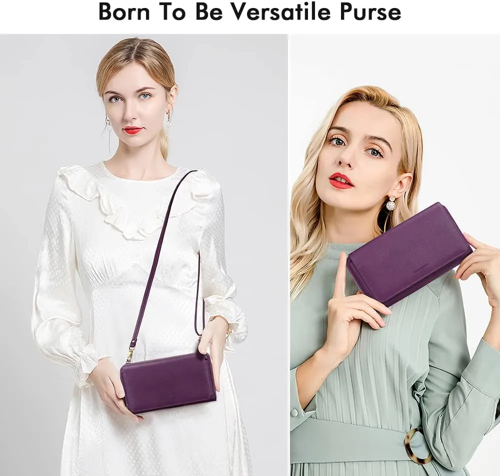 RONSIN Crossbody Bag for Women Wristlet Wallets with RFID Card Small Clutch Purses for Party Prom