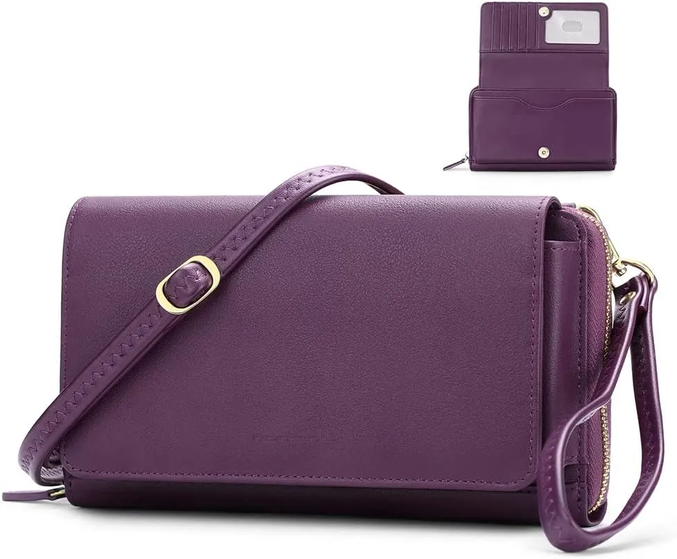 RONSIN Crossbody Bag for Women Wristlet Wallets with RFID Card Small Clutch Purses for Party Prom