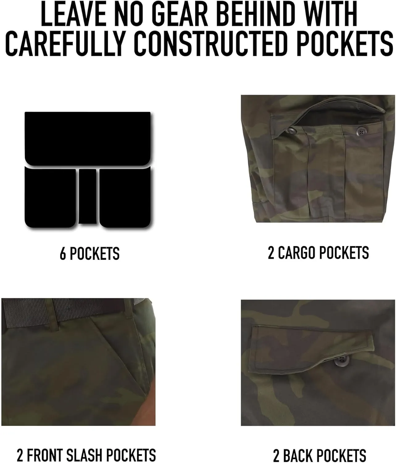 Rothco Midnight Camo BDU Shorts – Rugged Tactical Outdoor Hiking Camping Cargos