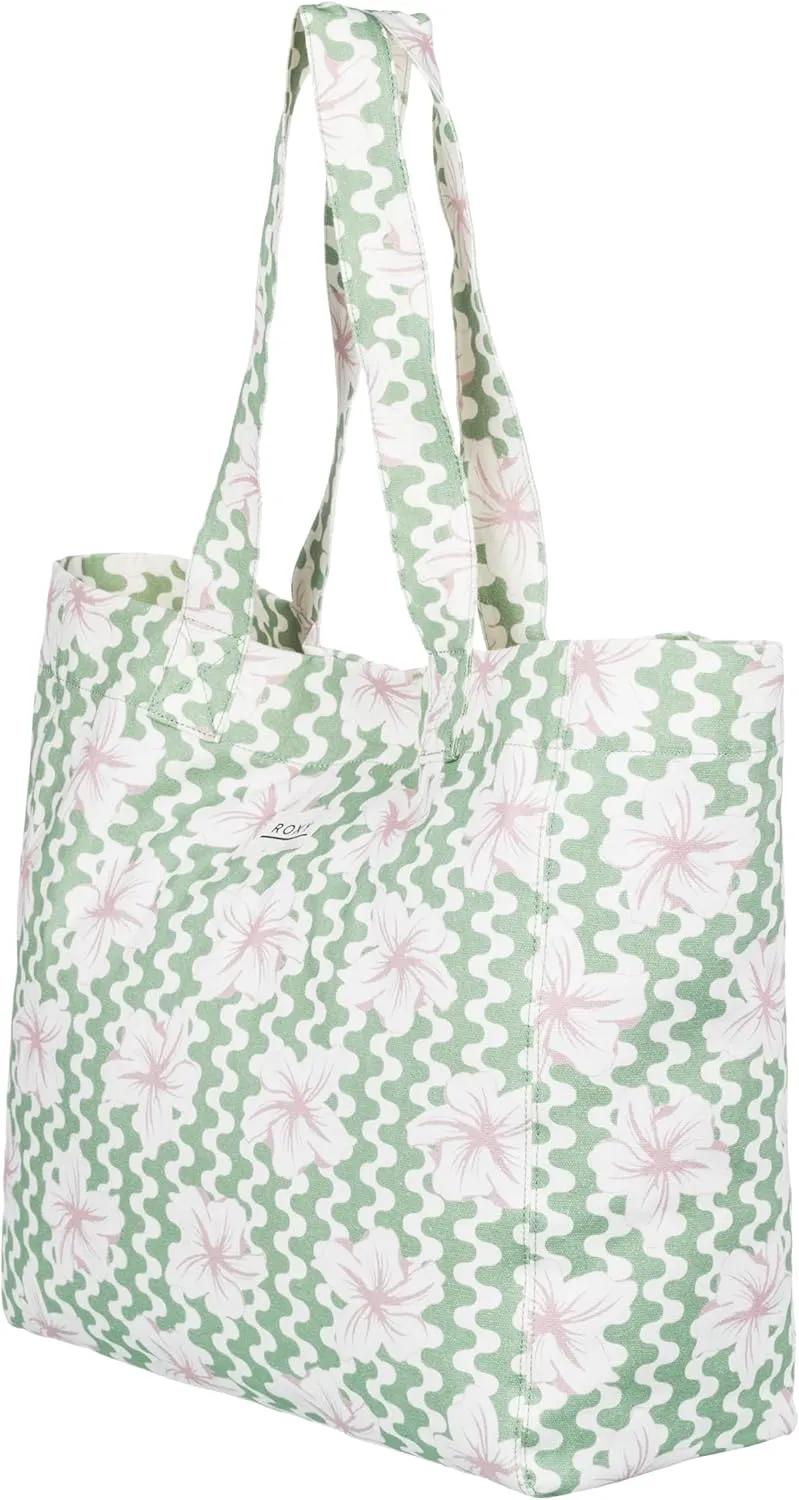 Roxy Women's Cotton Tote Bag | Everyday Carry | Beach | Travel | Vacation | Reusable | Lightweight