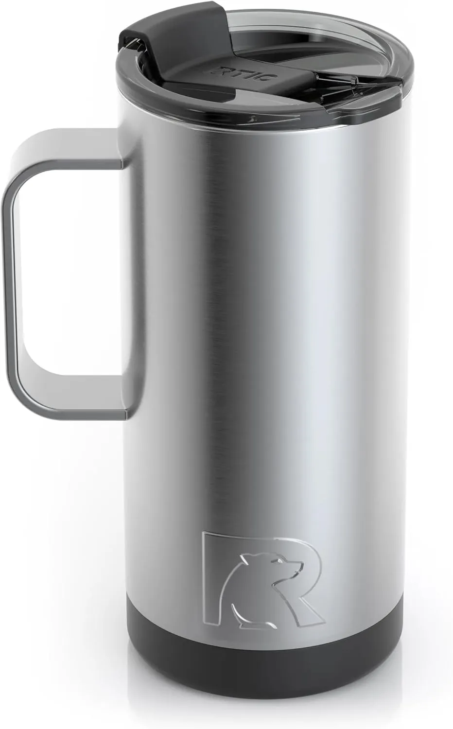 RTIC 16 oz Coffee Travel Mug with Lid and Handle, Stainless Steel Vacuum-Insulated Mugs, Leak, Spill Proof, Hot Beverage and Cold, Portable Thermal Tumbler Cup for Car, Camping