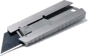 S01-T06 Sliding Utility Knife Titanium Construction with Black Ceramic Blade Razor Sharp for EDC 1pc