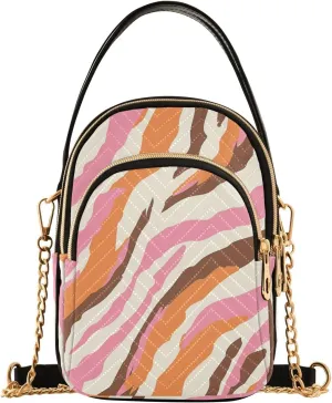 Salmon Blush and Sandy Beige trendy pack for women crossbody with multi pockets handbag for work