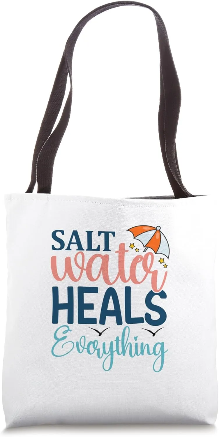 Salt water heals everything Tote Bag