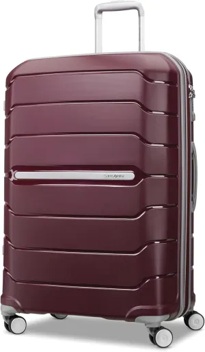 Samsonite Freeform 28-Inch Large Luggage with Dual 360° Spinner Wheels - Checked Suitcase - TSA Lock, Airline-Approved - Lightweight Durable Polypropylene Expandable Hardshell - Merlot
