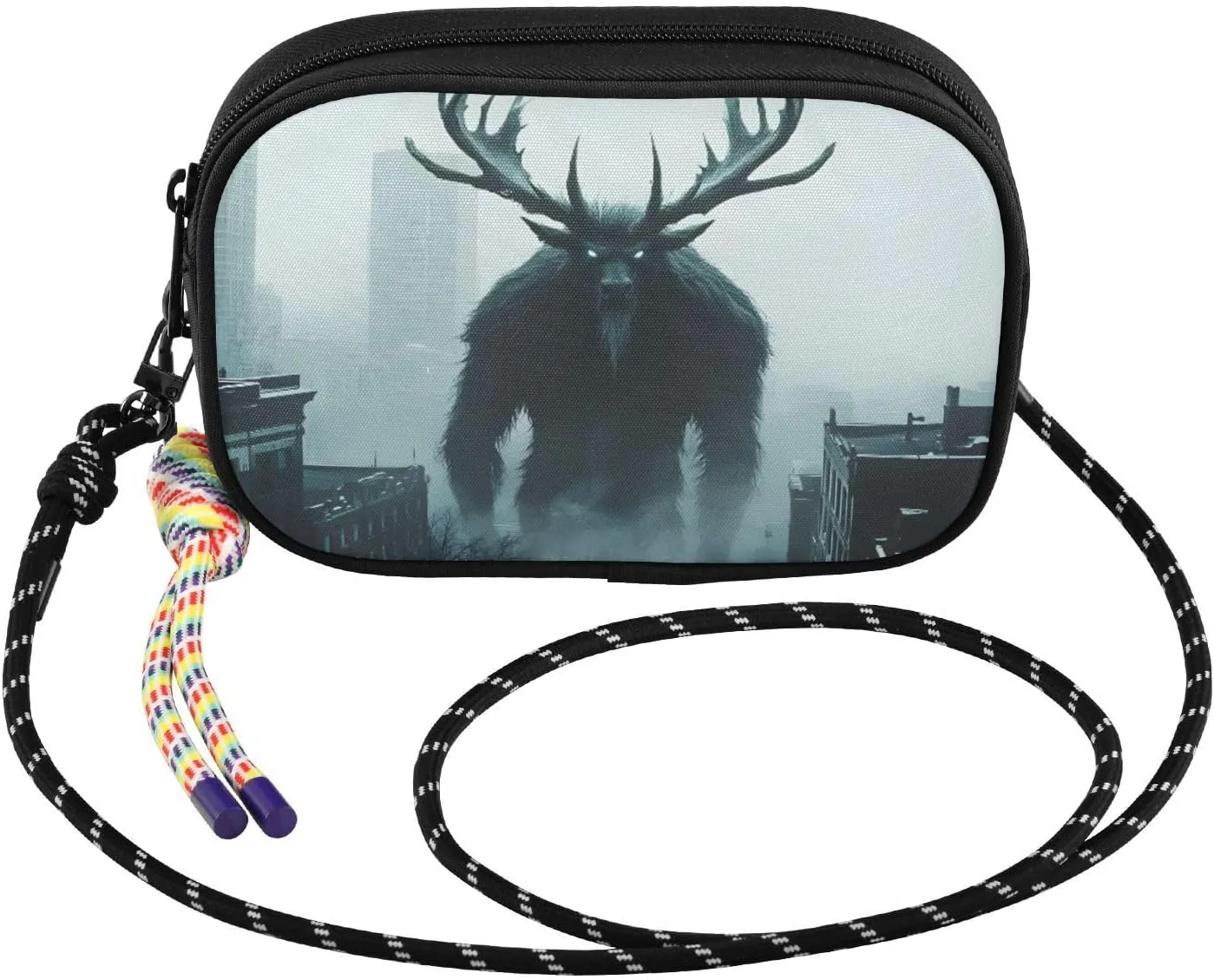 Scary Monster City Crossbody Bag for Women Cell Phone Purses Women's Small Shoulder Handbags Wallet Purse with Strap