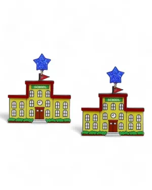School Earrings (Building)