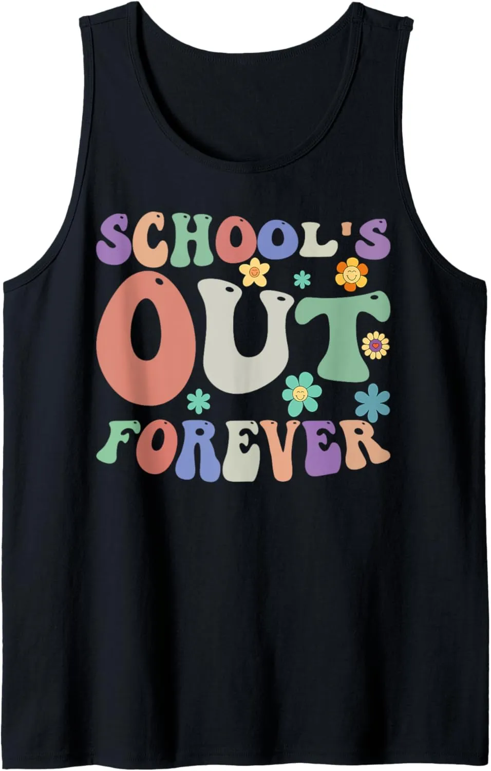School's Out Forever Teacher Retirement Boho Flower Tank Top