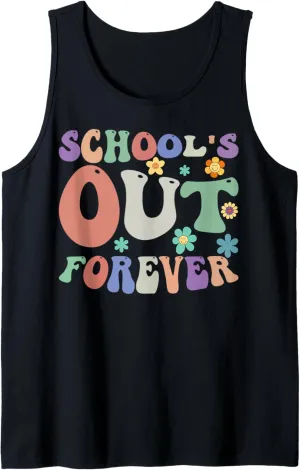 School's Out Forever Teacher Retirement Boho Flower Tank Top