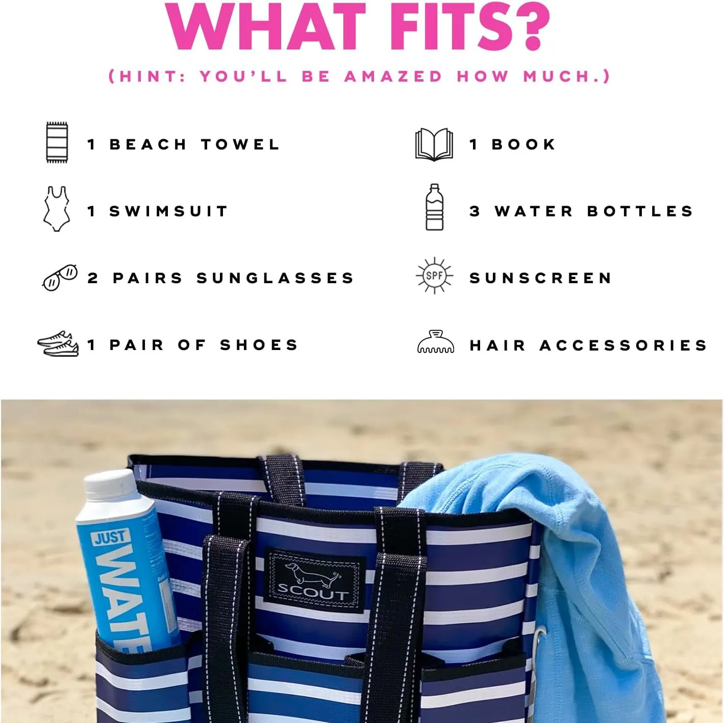 SCOUT Pocket Rocket - Work Tote For Women - 6 Exterior Pockets - Large Travel, Nurse, Teacher, Mom Bag