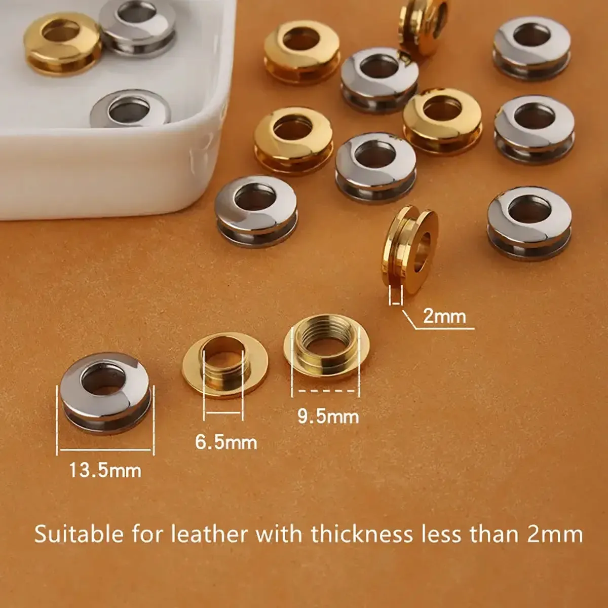 Screw Eyelets 6.5mm Stainless Steel