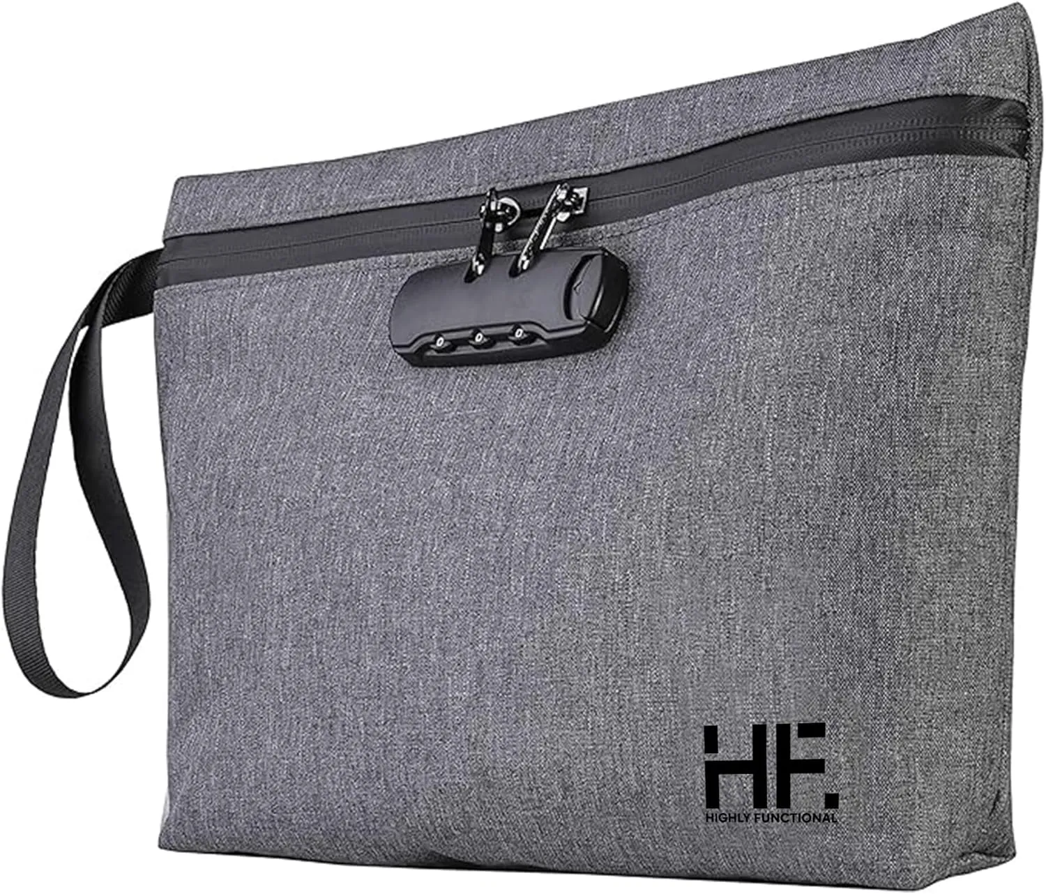 Secure Money Travel Bag with Zipper, Multiple Pockets and Combination Lock Close