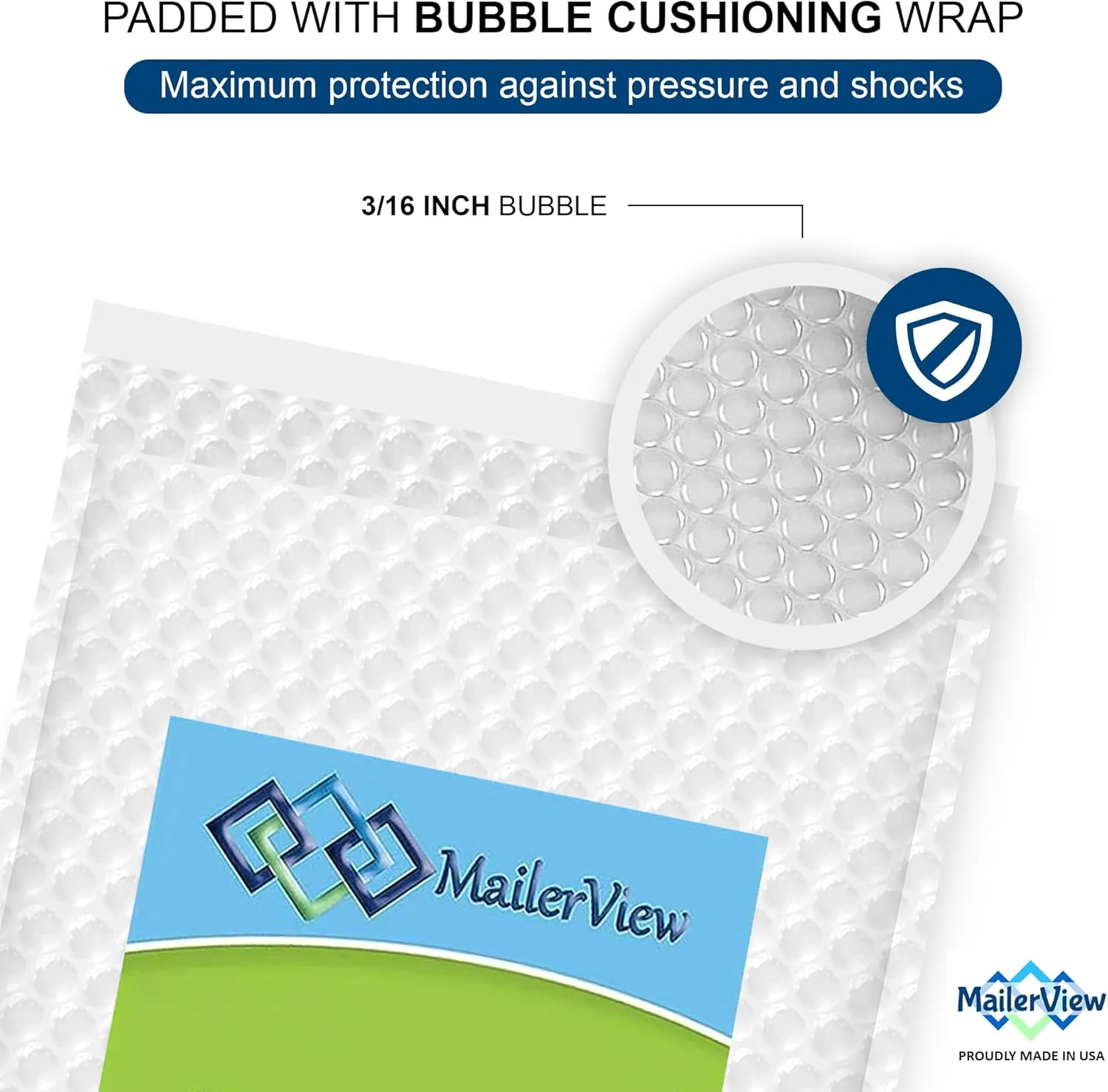 Self-Seal Air Bubble Clear Out Bags Cushioned Pouches 6"x8.5" Inches / 100 Pack Case of 100 Bubble Bags (Made in The USA)