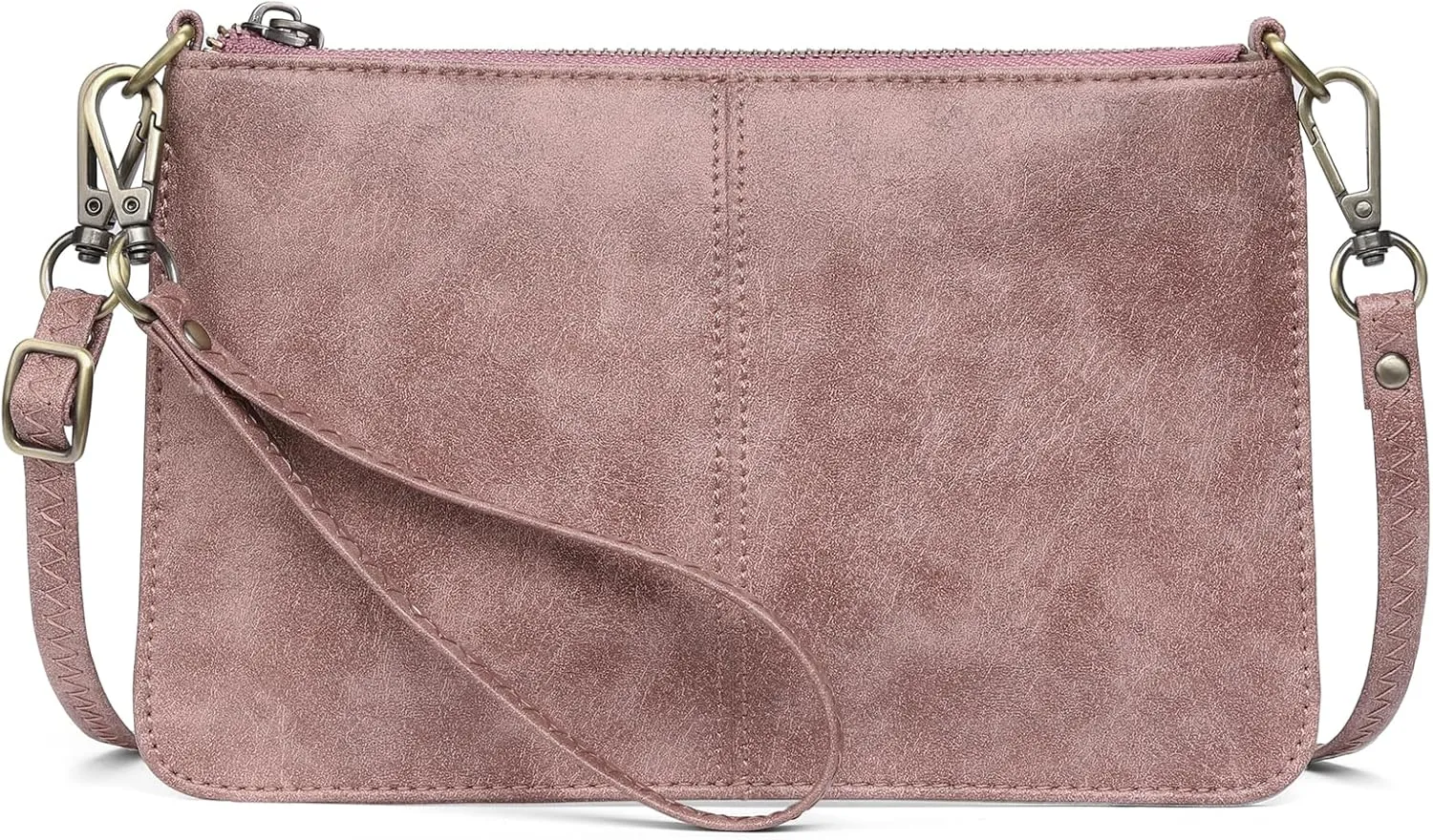 SENDEFN Leather Wristlet Clutch Small Women Crossbody Shoulder Bag Wallet Purses RIFD Card Slots