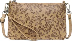SENDEFN Leather Wristlet Clutch Small Women Crossbody Shoulder Bag Wallet Purses RIFD Card Slots
